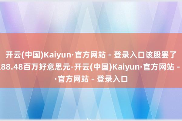 开云(中国)Kaiyun·官方网站 - 登录入口该股罢了贸易